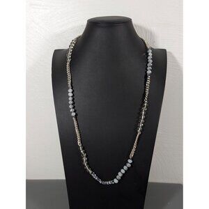 Chloe + Isabel Glass Chain Cord Necklace Layering Boho Chic 28"